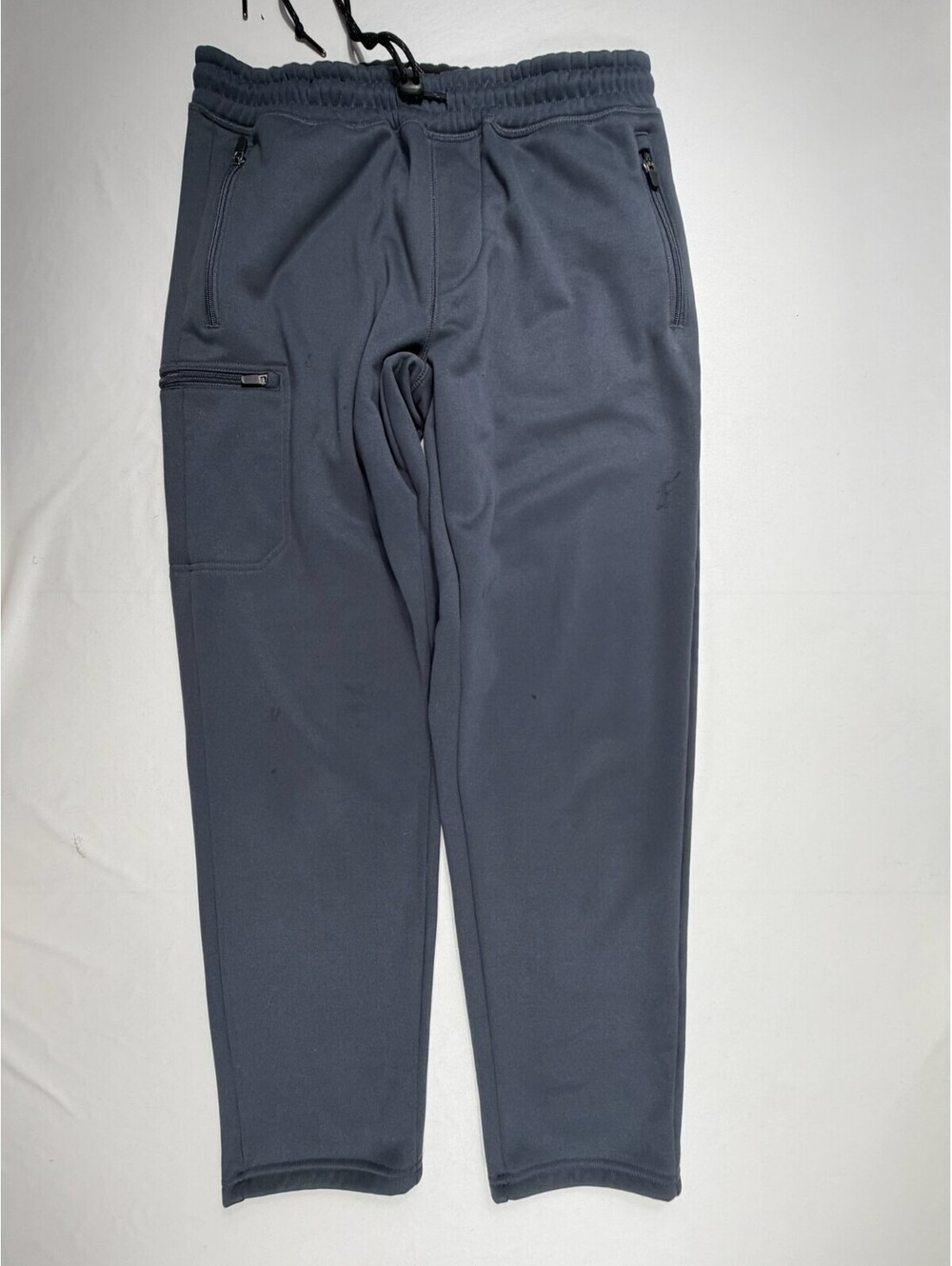 Weatherproof Vintage Men's Dark Gray Fleece Jogger Pants with Zipper Pockets
